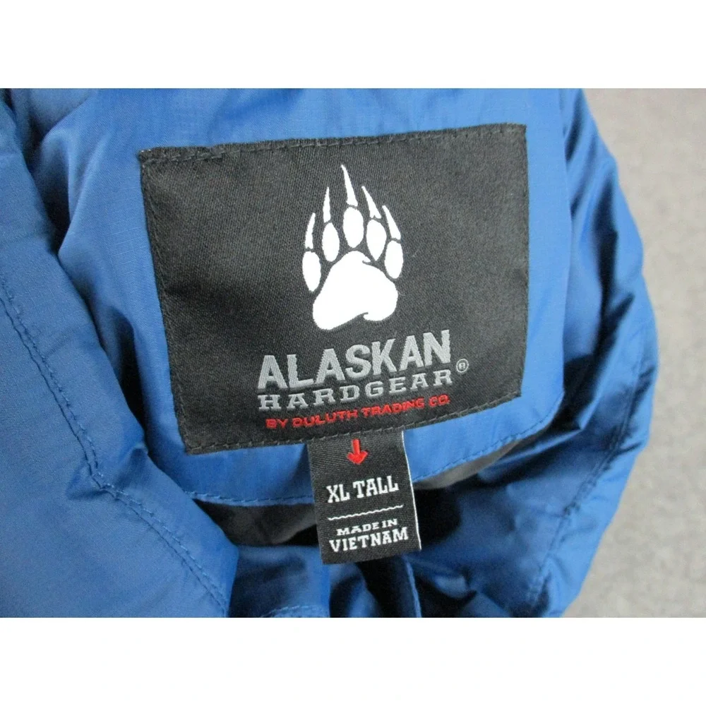 Alaskan Hardgear Vest Mens Extra Large Tall Blue Duluth Down Zip Sleeveless Coat